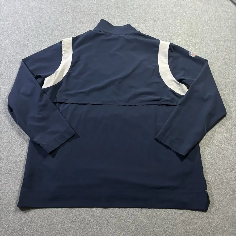 Nike On Field Dallas Cowboys NFL Sideline Coaches Repel 1/4 Zip Jacket Navy XXL